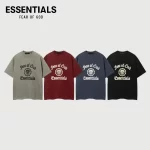 FEAR OF GOD FOG ESSENTIALS 複線高街男女重磅徽標短袖T恤