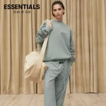 FEAR OF GOD FOG ESSENTIALS 8TH 第八季複線高街男女胸口雙排植絨字母圓領套頭衛衣
