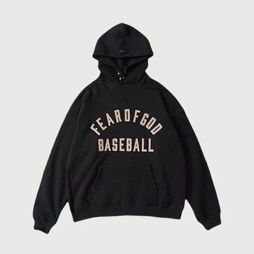 FEAR OF GOD FOG 7TH 第七季主線 BASEBALL 字母植絨印花高街男女情侶抓絨連帽衛衣 FEAR OF GOD FOG 7TH 第七季主線 BASEBALL 字母植絨印花高街男女情侶抓絨連帽衛衣