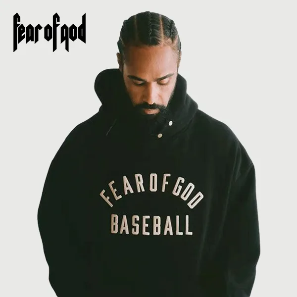 FEAR OF GOD FOG 7TH 第七季主線 BASEBALL 字母植絨印花高街男女情侶抓絨連帽衛衣 FEAR OF GOD FOG 7TH 第七季主線 BASEBALL 字母植絨印花高街男女情侶抓絨連帽衛衣