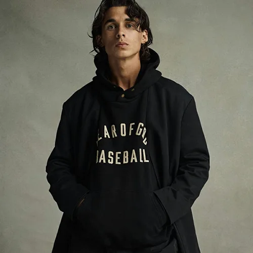 FEAR OF GOD FOG 7TH 第七季主線 BASEBALL 字母植絨印花高街男女情侶抓絨連帽衛衣 FEAR OF GOD FOG 7TH 第七季主線 BASEBALL 字母植絨印花高街男女情侶抓絨連帽衛衣