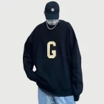 FEAR OF GOD FOG 7TH 第七季主線高街男女情侶 G 字母植絨印花圓領套頭衛衣