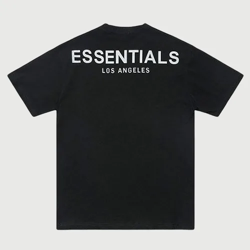 FOG FEAR OF GOD 複線 ESSENTIALS 洛杉磯 LA 限定反光高街男女圓領短袖T恤