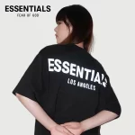 FOG FEAR OF GOD 複線 ESSENTIALS 洛杉磯 LA 限定反光高街男女圓領短袖T恤
