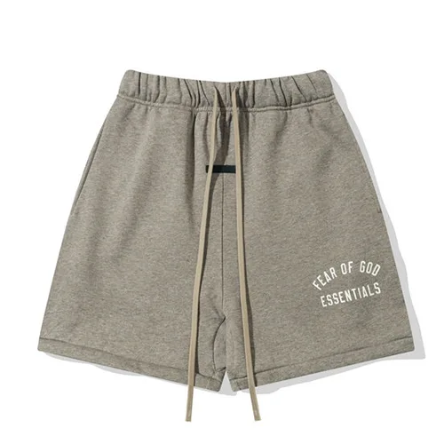 FEAR OF GOD FOG ESSENTIALS 複線高街男女夏季寬鬆短褲純棉五分褲 深麥灰