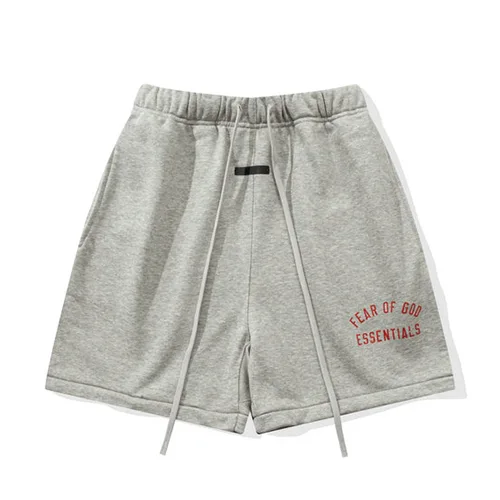 FEAR OF GOD FOG ESSENTIALS 複線高街男女夏季寬鬆短褲純棉五分褲 淺麥灰