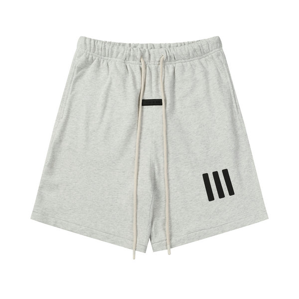 FOG MYGUSS FEAR OF GOD 主線三條槓硅膠男女寬鬆運動短褲五分褲 灰色