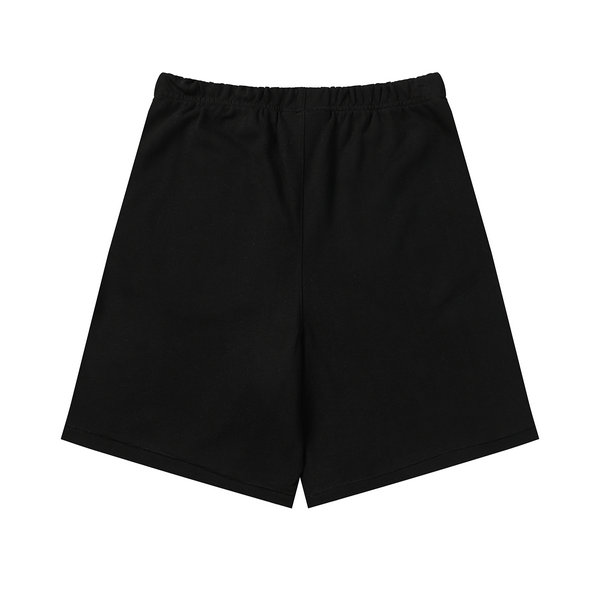 FOG MYGUSS FEAR OF GOD 主線三條槓硅膠男女寬鬆運動短褲五分褲 黑色