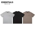 FEAR OF GOD FOG ESSENTIALS 複線高街男女小字母LOGO短袖T恤