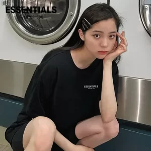 FEAR OF GOD FOG ESSENTIALS 8TH 第八季複線胸口立體小標植絨高街男女情侶短袖T恤