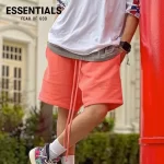 FEAR OF GOD FOG ESSENTIALS 8TH 第八季複線高街男女雙排植絨字母短褲五分褲
