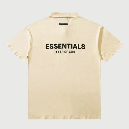 FOG FEAR OF GOD 複線 ESSENTIALS 高街男女情侶背面 LOGO 字母短袖POLO衫