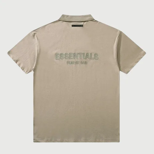 FOG FEAR OF GOD 複線 ESSENTIALS 高街男女情侶背面 LOGO 字母短袖POLO衫