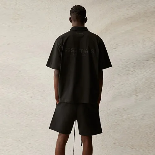 FOG FEAR OF GOD 複線 ESSENTIALS 高街男女情侶背面 LOGO 字母短袖POLO衫