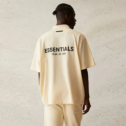 FOG FEAR OF GOD 複線 ESSENTIALS 高街男女情侶背面 LOGO 字母短袖POLO衫