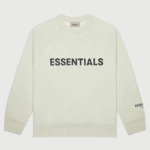 FEAR OF GOD FOG ESSENTIALS 複線高街男女胸前壓膠字母抓絨反光圓領衛衣 FEAR OF GOD FOG ESSENTIALS 複線高街男女胸前壓膠字母抓絨反光圓領衛衣