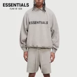 FOG FEAR OF GOD 複線 ESSENTIALS 立體硅膠字母高街男女反光圓領套頭衛衣