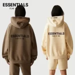 FOG FEAR OF GOD 複線 ESSENTIALS 高街男女情侶背面 LOGO 字母加絨衛衣連帽衫