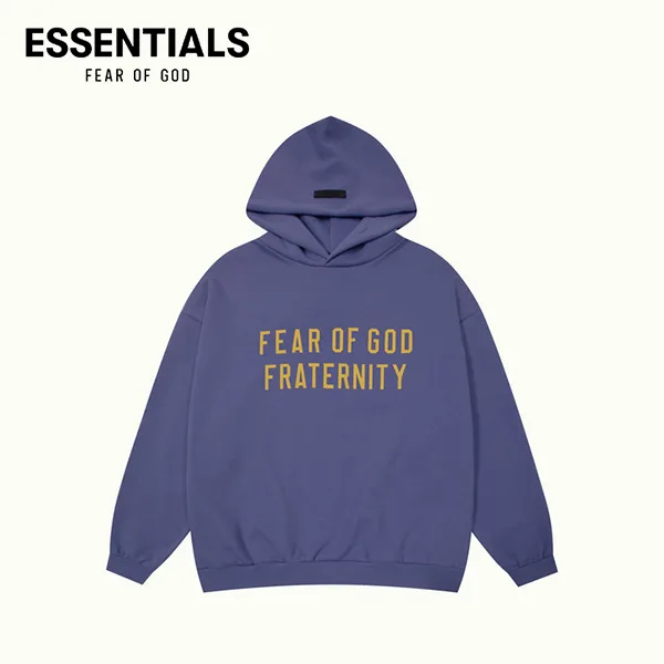 FEAR OF GOD FOG ESSENTIALS 複線高街男女 FRATERNITY 印花雙排字母連帽衛衣 FEAR OF GOD FOG ESSENTIALS 複線高街男女 FRATERNITY 印花雙排字母連帽衛衣
