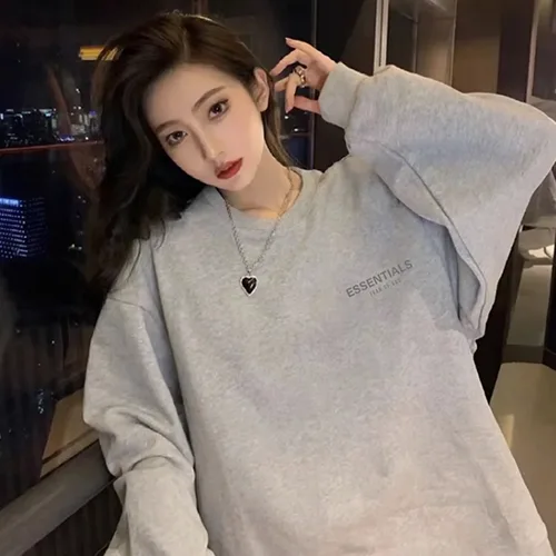FEAR OF GOD FOG ESSENTIALS 8TH 第八季複線高街男女反光小字母圓領衛衣 FEAR OF GOD FOG ESSENTIALS 8TH 第八季複線高街男女反光小字母圓領衛衣