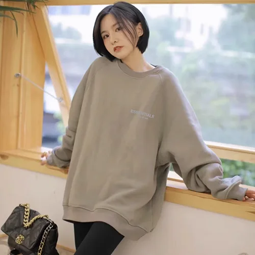 FEAR OF GOD FOG ESSENTIALS 8TH 第八季複線高街男女反光小字母圓領衛衣 FEAR OF GOD FOG ESSENTIALS 8TH 第八季複線高街男女反光小字母圓領衛衣
