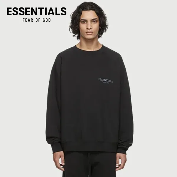 FEAR OF GOD FOG ESSENTIALS 8TH 第八季複線高街男女反光小字母圓領衛衣 FEAR OF GOD FOG ESSENTIALS 8TH 第八季複線高街男女反光小字母圓領衛衣