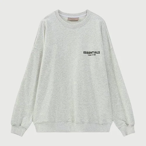 FOG FEAR OF GOD 複線 ESSENTIALS 高街男女情侶植絨小標背標 LOGO 圓領衛衣