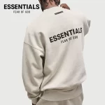 FOG FEAR OF GOD 複線 ESSENTIALS 高街男女情侶植絨小標背標 LOGO 圓領衛衣