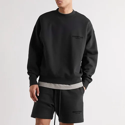 FOG FEAR OF GOD 複線 ESSENTIALS 高街男女情侶植絨小標背標 LOGO 圓領衛衣