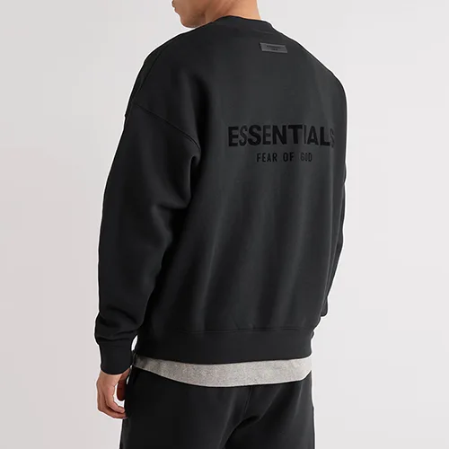 FOG FEAR OF GOD 複線 ESSENTIALS 高街男女情侶植絨小標背標 LOGO 圓領衛衣