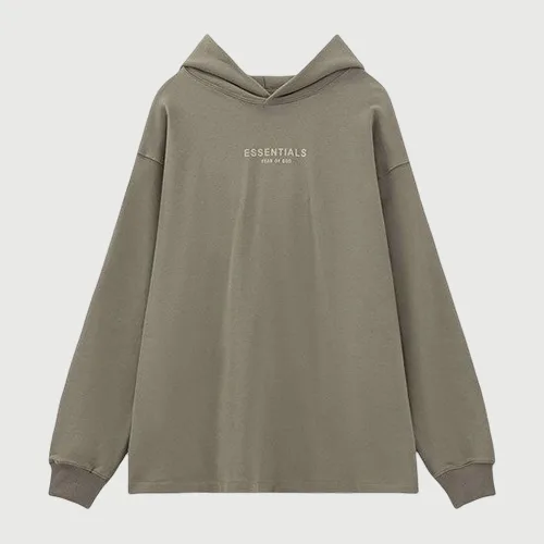 FEAR OF GOD FOG ESSENTIALS 8TH 第八季複線高街男女植絨小字母衛衣連帽衫
