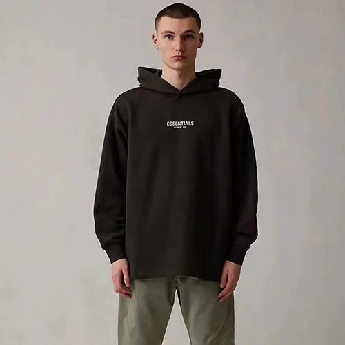 FEAR OF GOD FOG ESSENTIALS 8TH 第八季複線高街男女植絨小字母衛衣連帽衫
