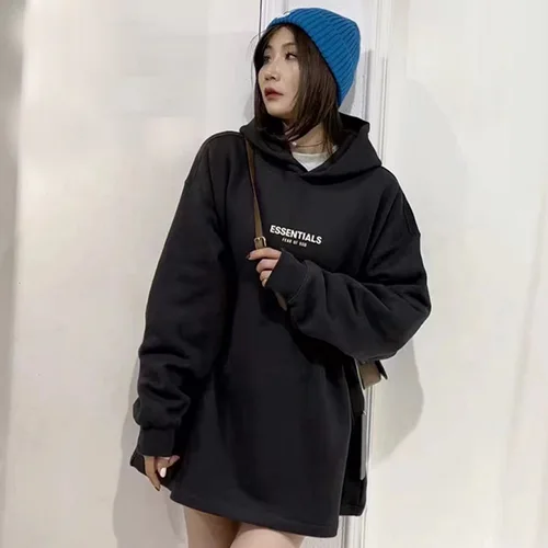 FEAR OF GOD FOG ESSENTIALS 8TH 第八季複線高街男女植絨小字母衛衣連帽衫