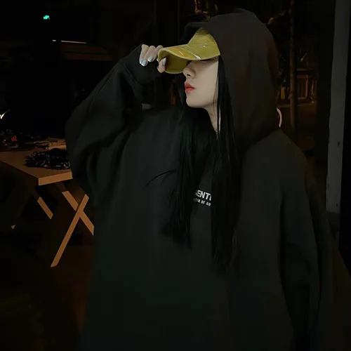 FEAR OF GOD FOG ESSENTIALS 8TH 第八季複線高街男女植絨小字母衛衣連帽衫
