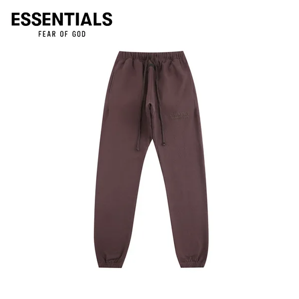 FEAR OF GOD FOG ESSENTIALS 8TH 複線高街男女雙排植絨字母衛褲束腳長褲