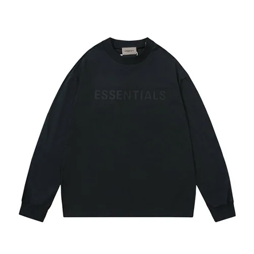 FOG FEAR OF GOD 複線 ESSENTIALS 立體硅膠字母高街男女寬鬆長袖T恤