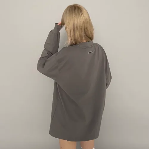 FOG FEAR OF GOD 複線 ESSENTIALS 立體硅膠字母高街男女寬鬆長袖T恤
