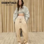 FEAR OF GOD FOG ESSENTIALS 8TH 第八季複線高街男女雙排植絨字母衛褲直筒長褲