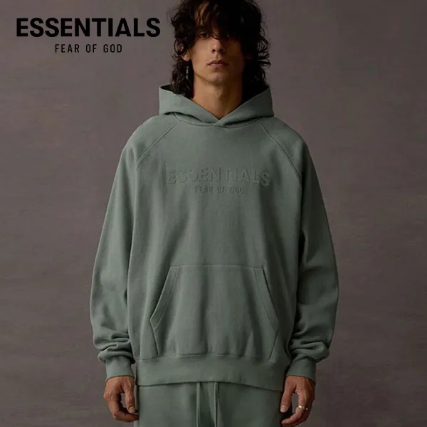 FOG FEAR OF GOD 複線 ESSENTIALS 華夫格衛衣硅膠字母高街男女寬鬆連帽衫（6色） - ESSENTIALS 衣服代購 ...