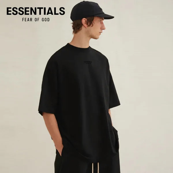 【5色新款】FEAR OF GOD ESSENTIALS 雲系列男女同款胸前小字母LOGO圓領短袖T恤 - ESSENTIALS 衣服代購 ...