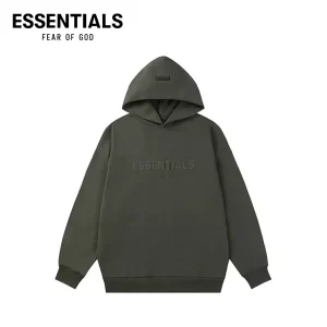 FOG ESSENTIALS 男女寬鬆情侶休閒硅膠字母連帽衛衣