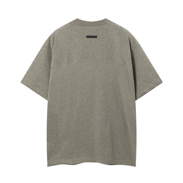 FEAR OF GOD FOG ESSENTIALS 複線高街男女重磅徽標短袖T恤 深麥灰