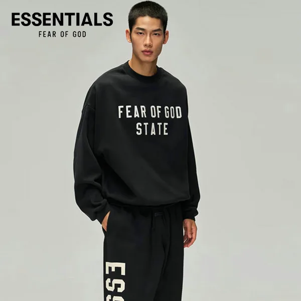 【2色現貨】FEAR OF GOD ESSENTIALS 複線高街 90's 廓形圓領衛衣 - ESSENTIALS 衣服代購-FEAR OF ...