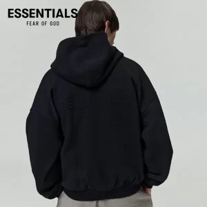 FOG ESSENTIALS 第九季複線高街休閒寬鬆壓印系列拉鍊外套連帽衫