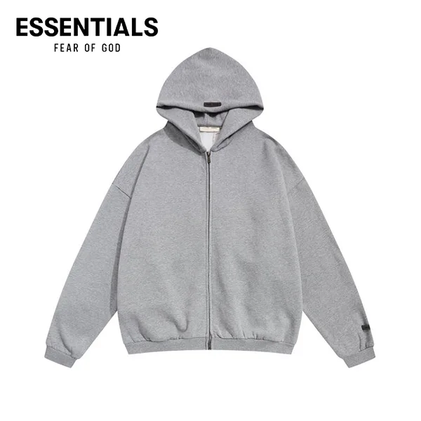 FOG ESSENTIALS 第九季複線高街休閒寬鬆壓印系列拉鍊外套連帽衫 FOG ESSENTIALS 第九季複線高街休閒寬鬆壓印系列拉鍊外套連帽衫