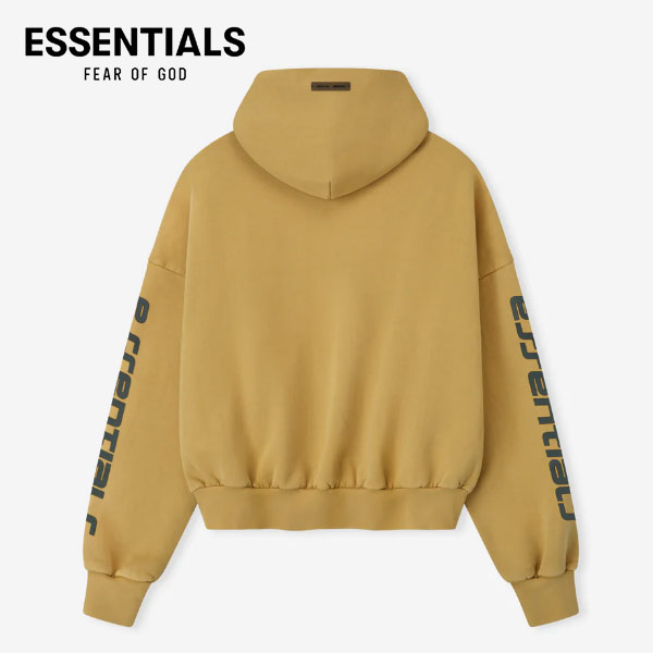 FEAR OF GOD 複線 ESSENTIALS 高街男女加絨款雙排字母雙袖圖案寬鬆落肩連帽衛衣 FEAR OF GOD 複線 ESSENTIALS 高街男女加絨款雙排字母雙袖圖案寬鬆落肩連帽衛衣