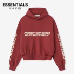 FEAR OF GOD 複線 ESSENTIALS 高街男女加絨款雙排字母雙袖圖案寬鬆落肩連帽衛衣