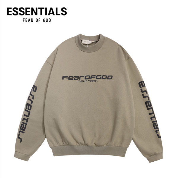 FOG ESSENTIALS 複線高街男女城市字母雙袖圖案寬鬆落肩圓領衛衣 FOG ESSENTIALS 複線高街男女城市字母雙袖圖案寬鬆落肩圓領衛衣