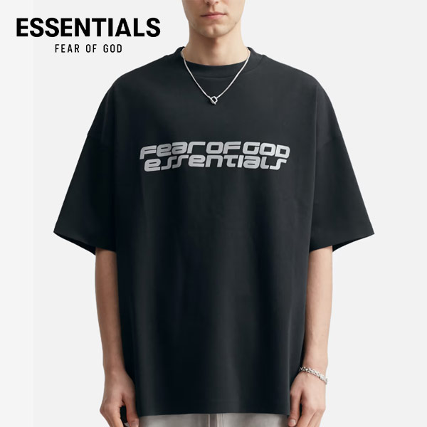 FEAR OF GOD ESSENTIALS 複線胸前雙排字母 LOGO 男女寬鬆落肩圓領短袖T恤 FEAR OF GOD ESSENTIALS 複線胸前雙排字母 LOGO 男女寬鬆落肩圓領短袖T恤
