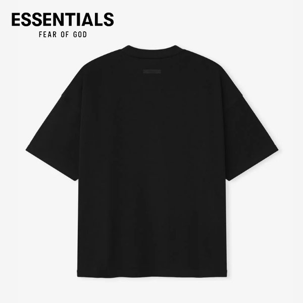 FEAR OF GOD ESSENTIALS 複線胸前雙排字母 LOGO 男女寬鬆落肩圓領短袖T恤 FEAR OF GOD ESSENTIALS 複線胸前雙排字母 LOGO 男女寬鬆落肩圓領短袖 T 恤